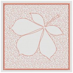 Trapunto Leaves Quilt Blocks 13(Sm)