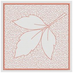 Trapunto Leaves Quilt Blocks 14(Lg)