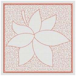 Trapunto Leaves Quilt Blocks 15(Sm)
