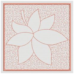 Trapunto Leaves Quilt Blocks 15(Sm) machine embroidery designs