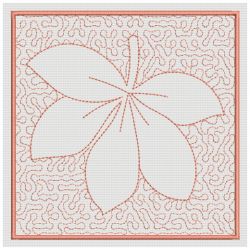 Trapunto Leaves Quilt Blocks 17(Sm) machine embroidery designs