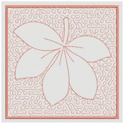Trapunto Leaves Quilt Blocks 17(Sm)