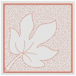 Trapunto Leaves Quilt Blocks 18(Lg)