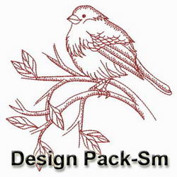 Redwork Birds(Sm) machine embroidery designs