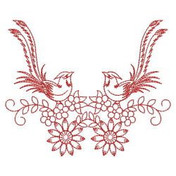 Redwork Fancy Birds 01(Lg)
