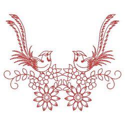 Redwork Fancy Birds 01(Lg)