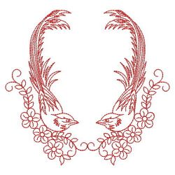 Redwork Fancy Birds 03(Sm) machine embroidery designs