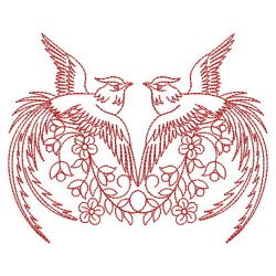 Redwork Fancy Birds 06(Lg)