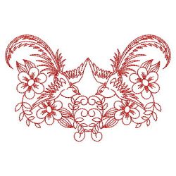 Redwork Fancy Birds 07(Lg) machine embroidery designs