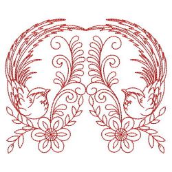Redwork Fancy Birds 08(Lg)