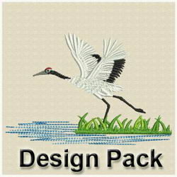 Cranes machine embroidery designs