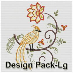 Jacobean Bird 2(Lg) machine embroidery designs
