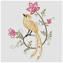 Jacobean Bird 2 02(Lg) machine embroidery designs