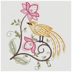 Jacobean Bird 2 08(Md) machine embroidery designs