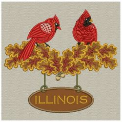 Illinois White Oak and Cardinal 07(Md) machine embroidery designs