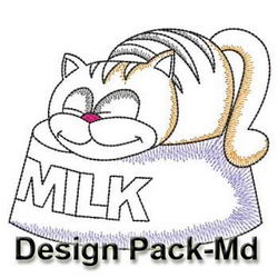 Vintage Cats(Md) machine embroidery designs