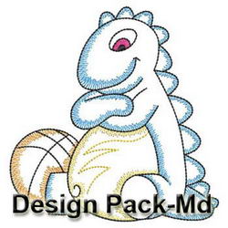 Vintage Baby Dinos(Md) machine embroidery designs