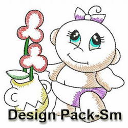 Vintage Girl Babies(Sm) machine embroidery designs