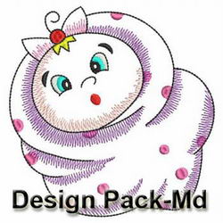 Vintage Girl Babies(Md) machine embroidery designs