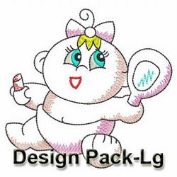 Vintage Girl Babies(Lg) machine embroidery designs