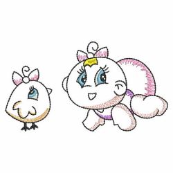 Vintage Girl Babies 03(Md) machine embroidery designs