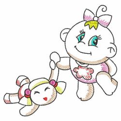 Vintage Girl Babies 05(Lg) machine embroidery designs