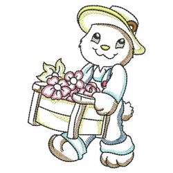 Vintage Gardening Bears 03(Lg) machine embroidery designs