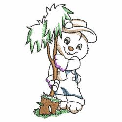 Vintage Gardening Bears 05(Md) machine embroidery designs