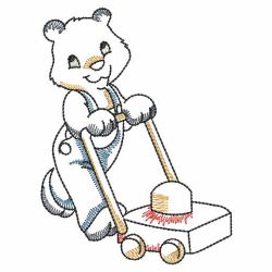 Vintage Gardening Bears 08(Md) machine embroidery designs