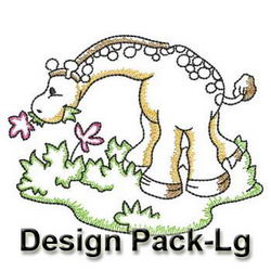 Vintage Giraffes(Lg) machine embroidery designs