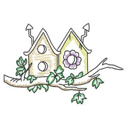 Vintage Birdhouses Borders 01(Md) machine embroidery designs
