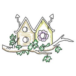 Vintage Birdhouses Borders 01(Lg) machine embroidery designs