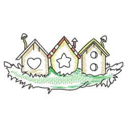 Vintage Birdhouses Borders 02(Sm) machine embroidery designs