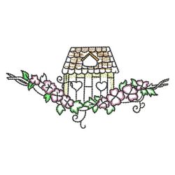 Vintage Birdhouses Borders 04(Md) machine embroidery designs