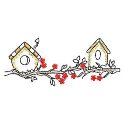Vintage Birdhouses Borders 06(Md) machine embroidery designs