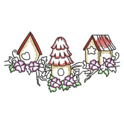 Vintage Birdhouses Borders 09(Lg) machine embroidery designs