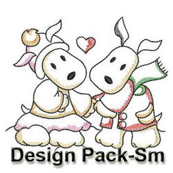 Vintage Sweet Puppy Winter Time(Sm) machine embroidery designs