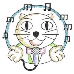 Vintage Singing Cats 02(Lg) machine embroidery designs