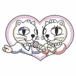 Vintage Singing Cats 03(Sm) machine embroidery designs