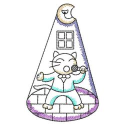 Vintage Singing Cats 05(Md) machine embroidery designs