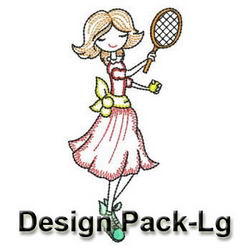 Vintage Sport Girl(Lg) machine embroidery designs