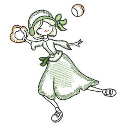 Vintage Sport Girl 03(Lg) machine embroidery designs