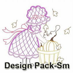 Vintage Autumn Sunbonnets(Sm) machine embroidery designs