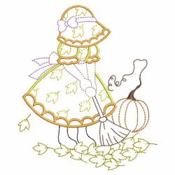 Vintage Autumn Sunbonnets 05(Md) machine embroidery designs