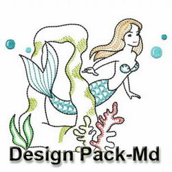 Vintage Mermaids(Md) machine embroidery designs