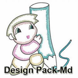 Vintage School Kids(Md) machine embroidery designs