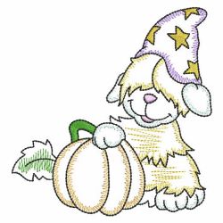 Vintage Halloween Puppies 03(Sm) machine embroidery designs