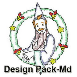 Vintage Christmas Wizards(Md) machine embroidery designs