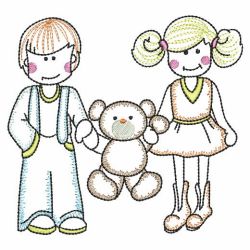 Vintage Boys & Girls 03(Lg) machine embroidery designs