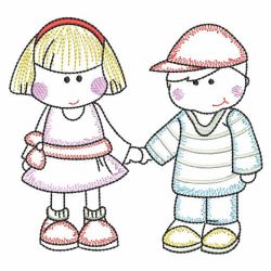 Vintage Boys & Girls 09(Md) machine embroidery designs